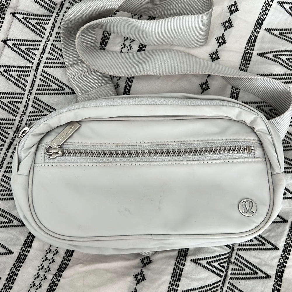 Off white lululemon belt bag